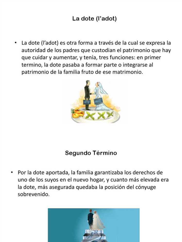 El dote es una tradición cultural y práctica social que ha sido parte de muchas sociedades a lo largo de la historia. Se define como la cantidad de bienes, propiedades o dinero que la familia de la novia entrega a la familia del novio como parte de un matrimonio. Aunque el dote ha evolucionado con el tiempo y varía según la cultura, su propósito principal ha sido asegurar el bienestar de la mujer y su estabilidad en el matrimonio.