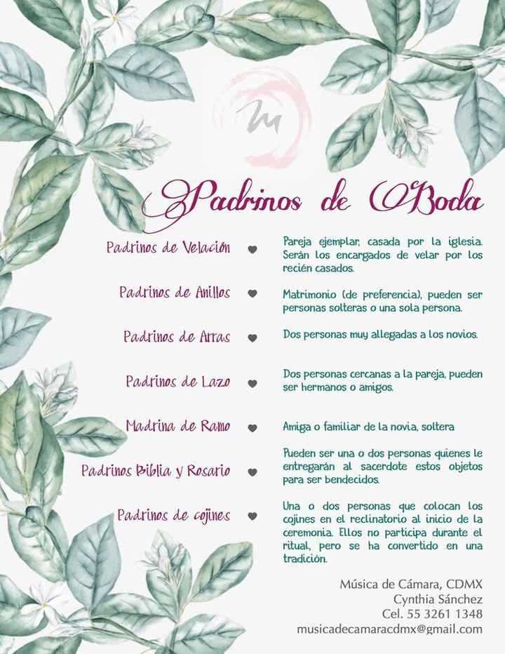 ¿Cuántos padrinos se necesitan en una boda religiosa?